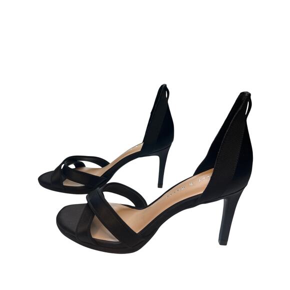 Kelly & Katie Stiletto Dress Black Shoes Size 8 Open Toe 3 1/2” Heel NWOT - Picture 2 of 7